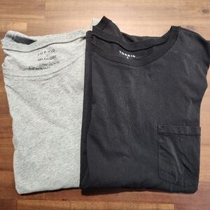 Torrid Relaxed Fit Short Sleeve Tee Lot Of 2 Womens Size 2X Gray Black Pocket
